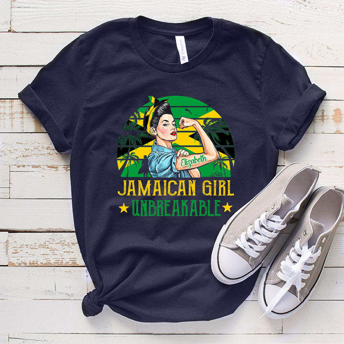 Jamaican Girl Unbreakable Personalized T-shirt