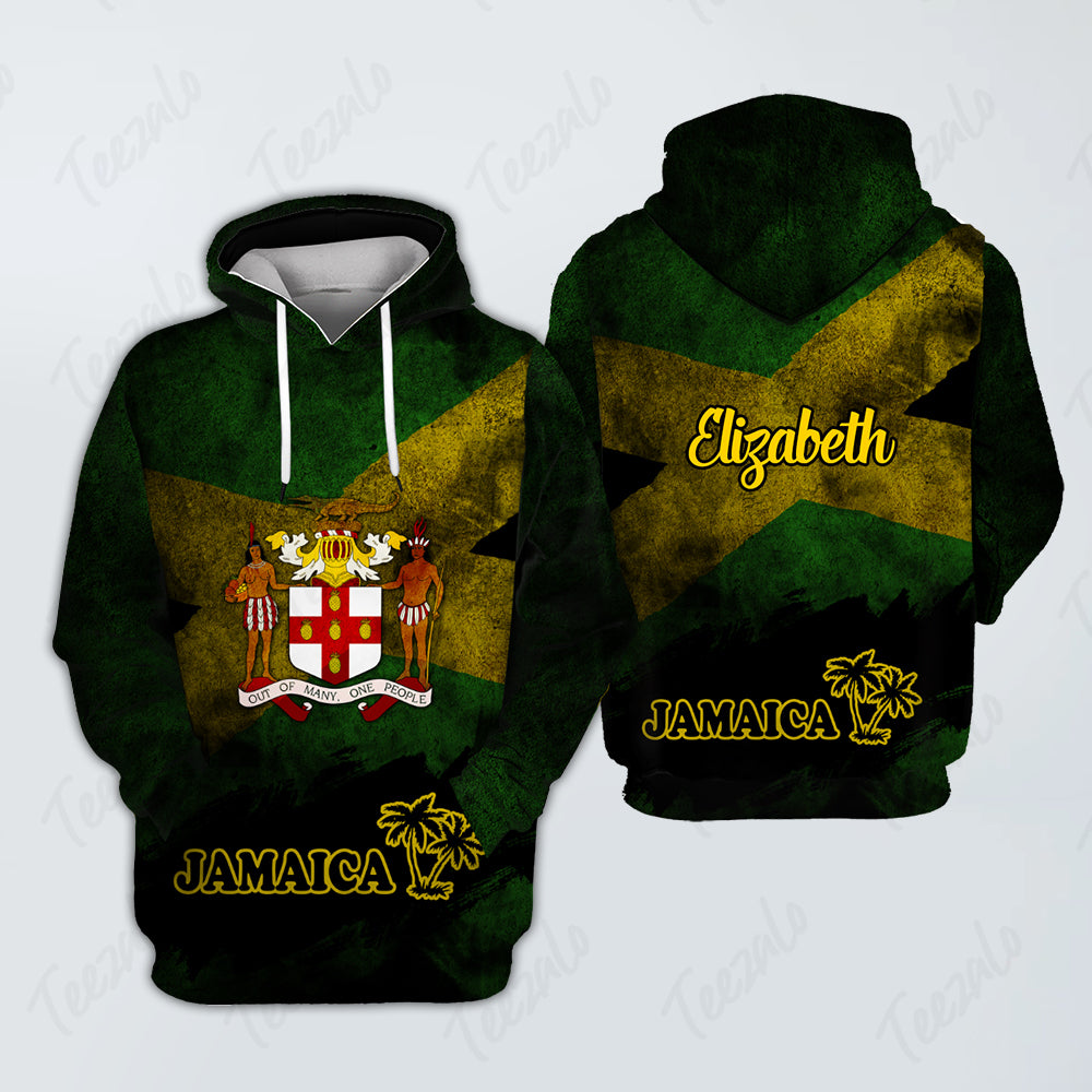 Jamaica Jamaican Flag Pride Personalized Hoodie