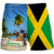 Jamaica Flag Men Beach Shorts With Palm Trees On Tropical Jamaica