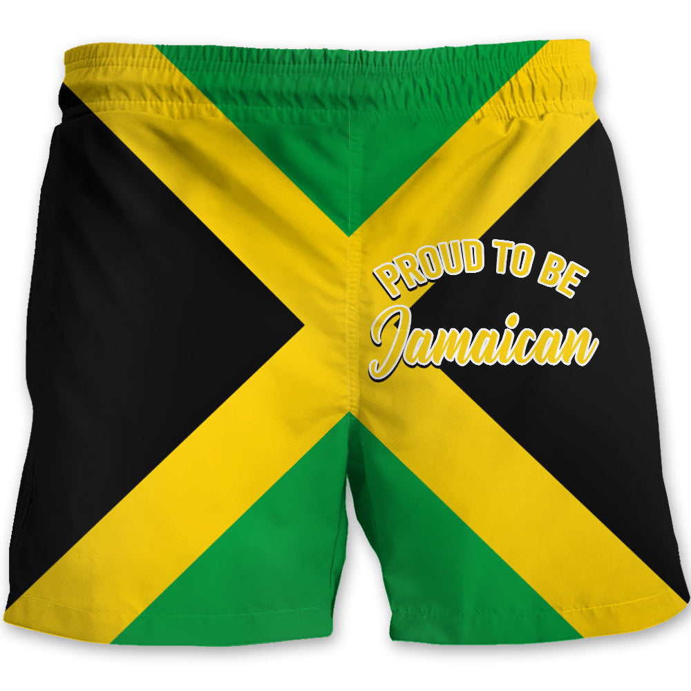 Proud To Be Jamaican Flag Men Beach Shorts