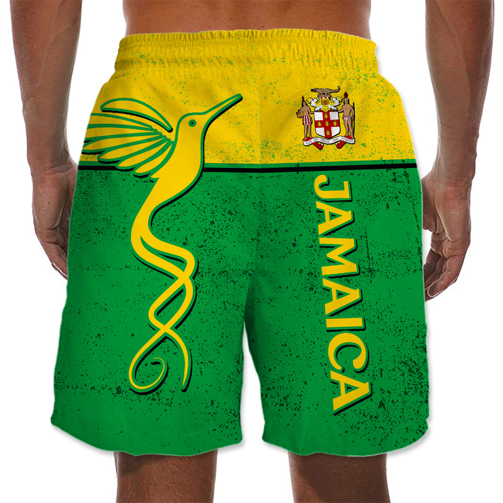 Jamaica Colorful Symbols Pride Jamaican Men's Beach Short