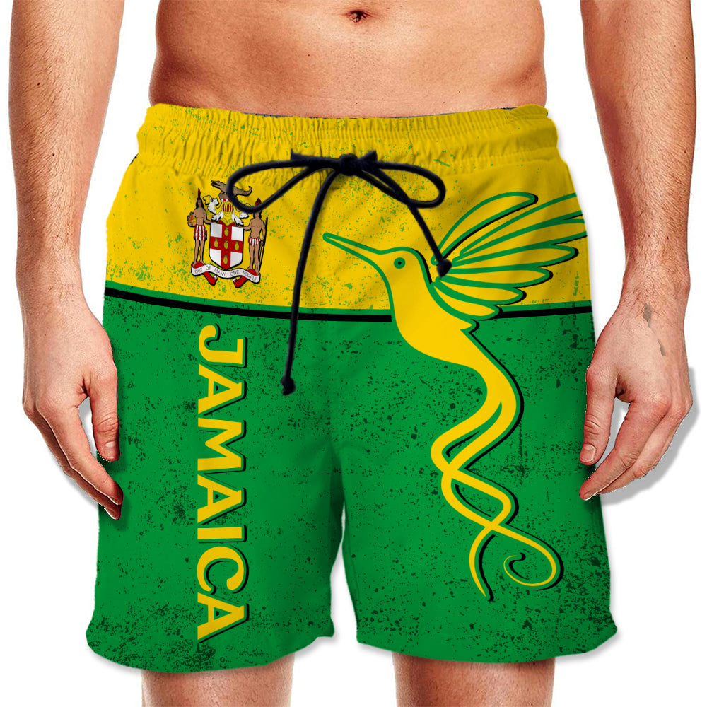 Jamaica Colorful Symbols Pride Jamaican Men&#39;s Beach Short