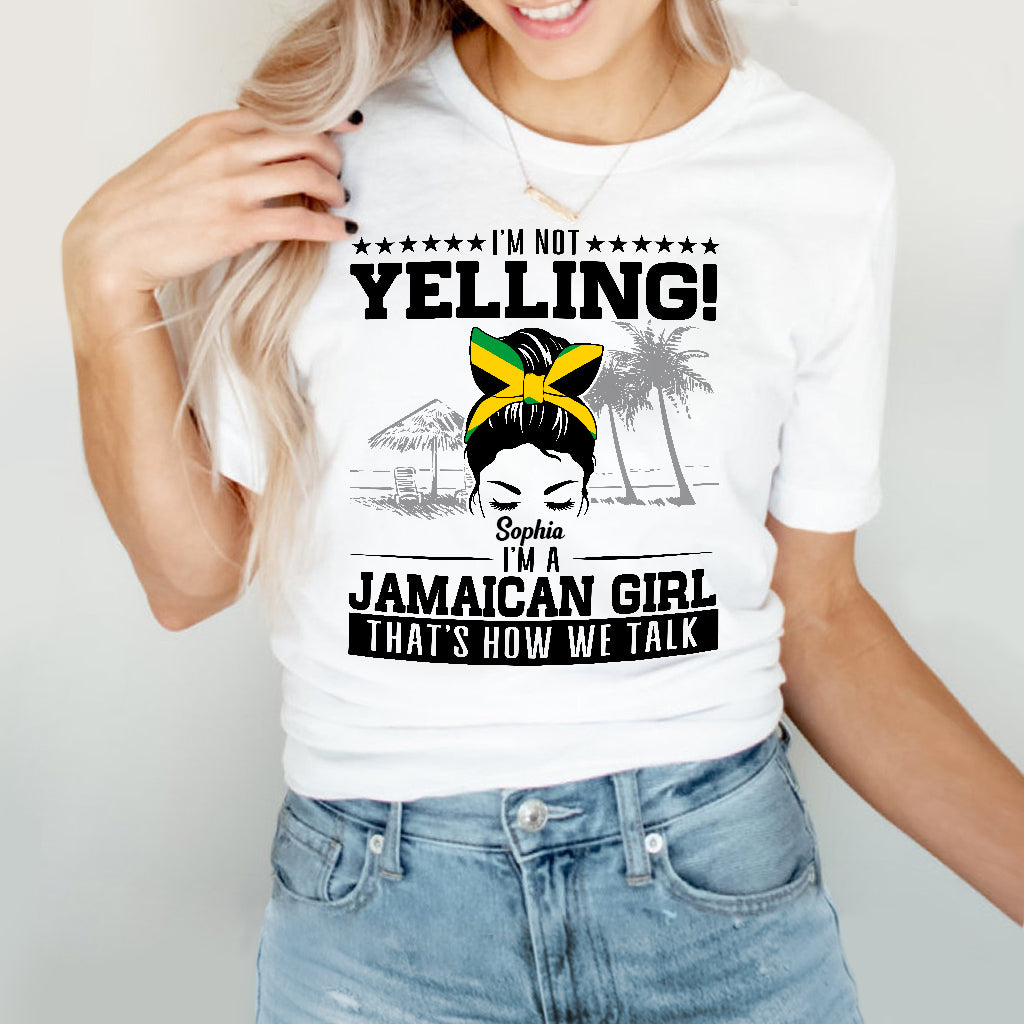 I&#39;m Not Yelling Funny Jamaica Girl Pride Personalized T-shirt