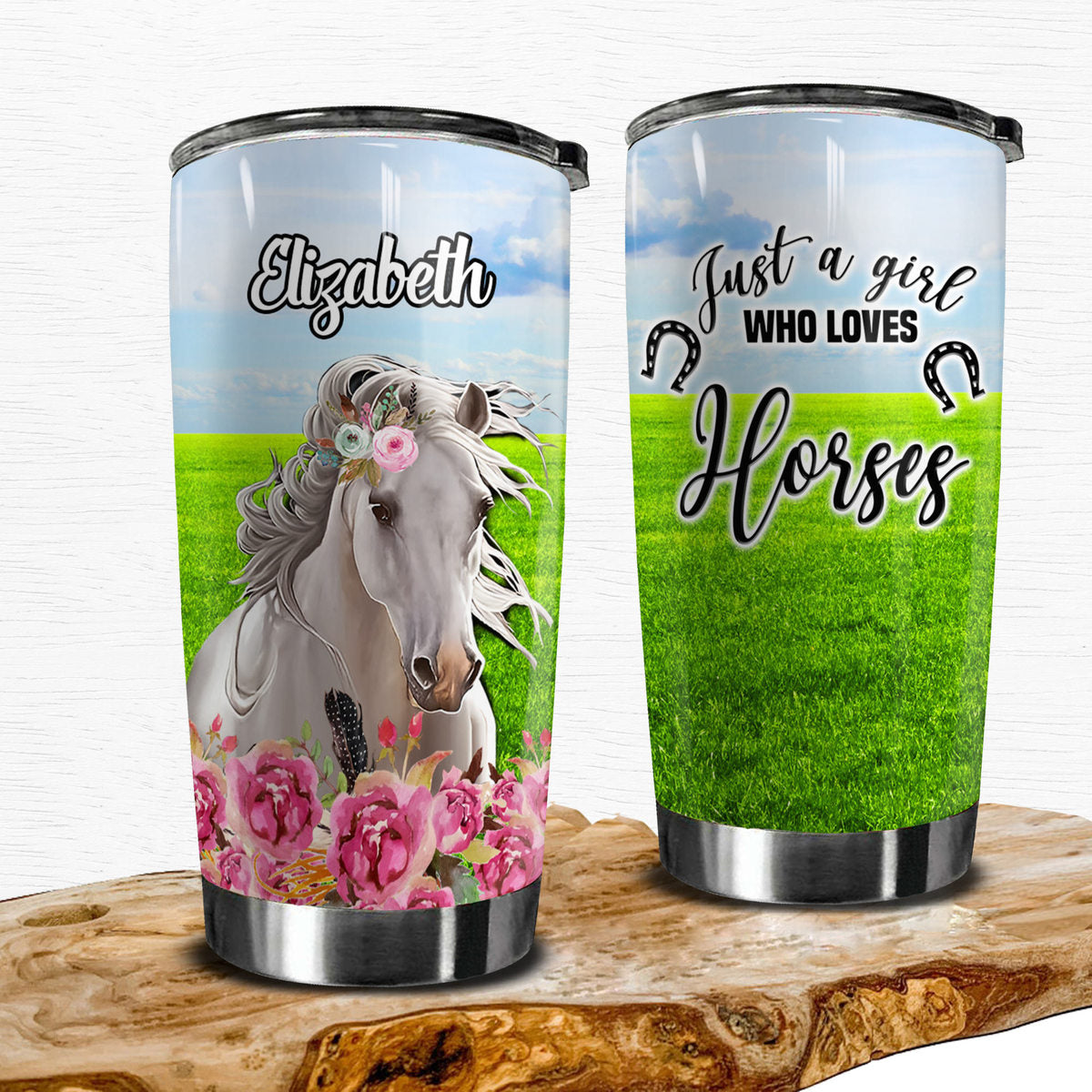 Just A Girl Who Loves Horses Tumbler