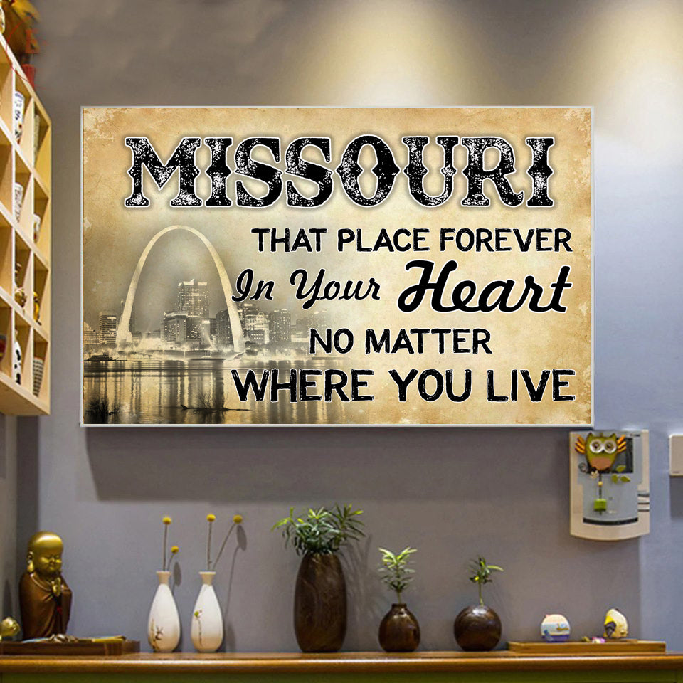 Missouri That Place Forever In Your Heart Poster - Poster Teezalo