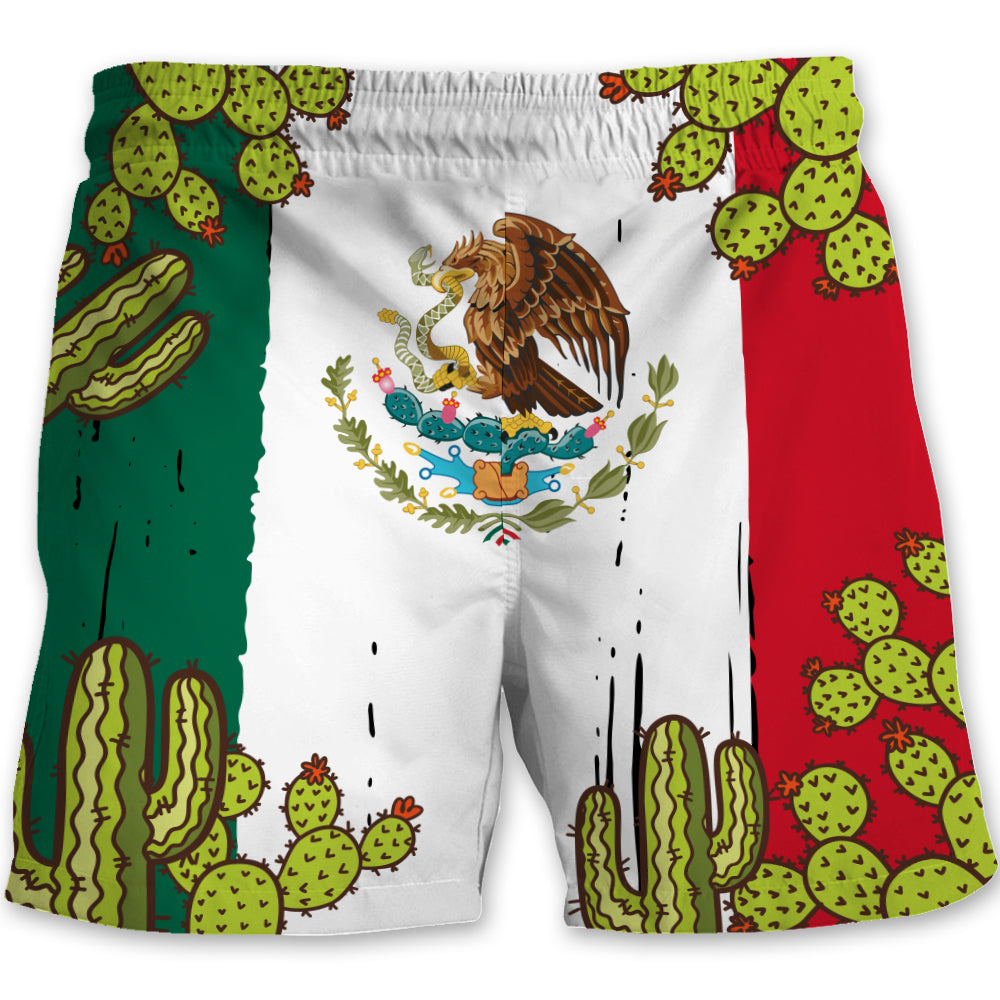 Mexico Mexican Flag Symbol Men Beach Shorts