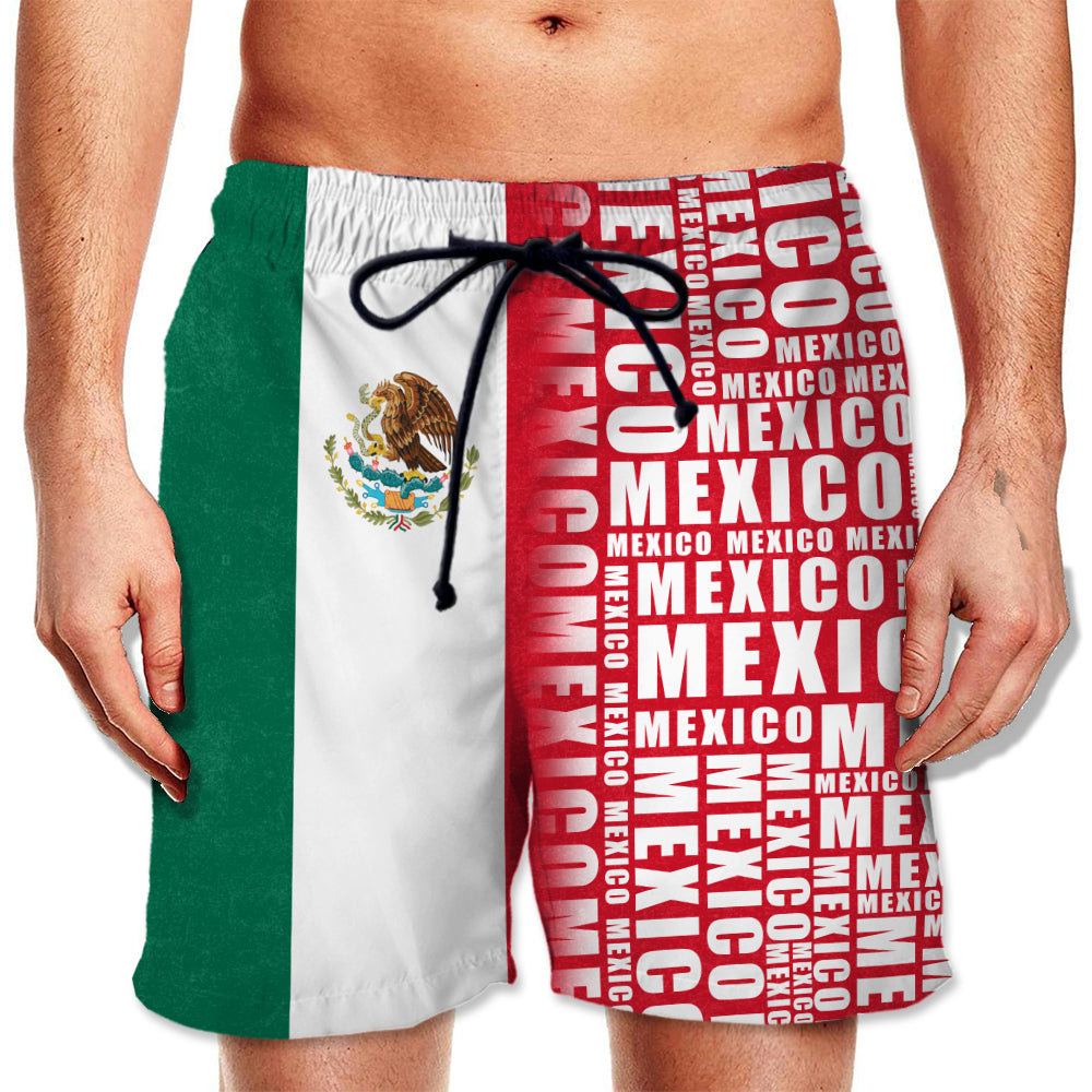 Mexico With A Half And A Half Word Men&#39;s Beach Short