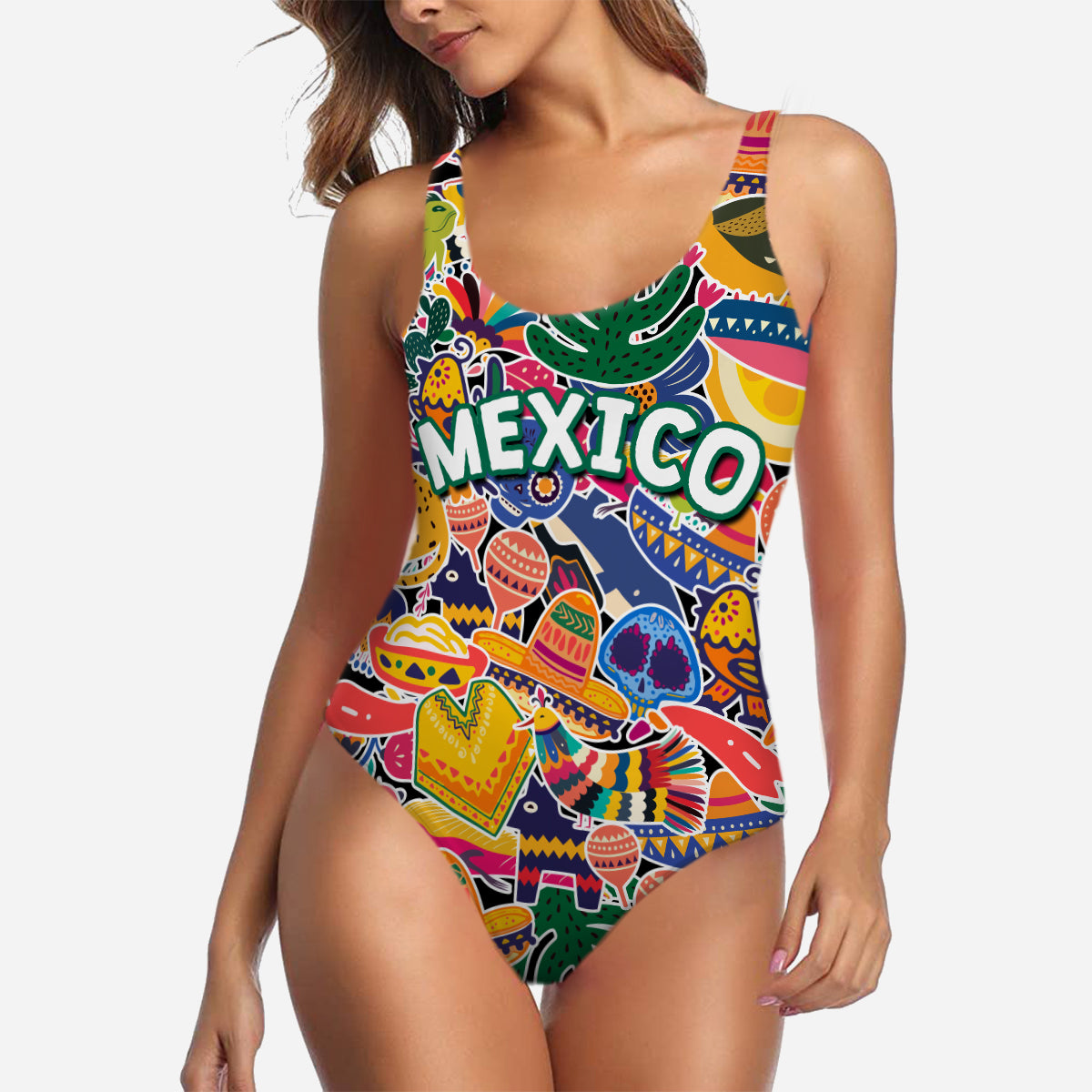 Mexico Swimsuit Symbols Interlaced