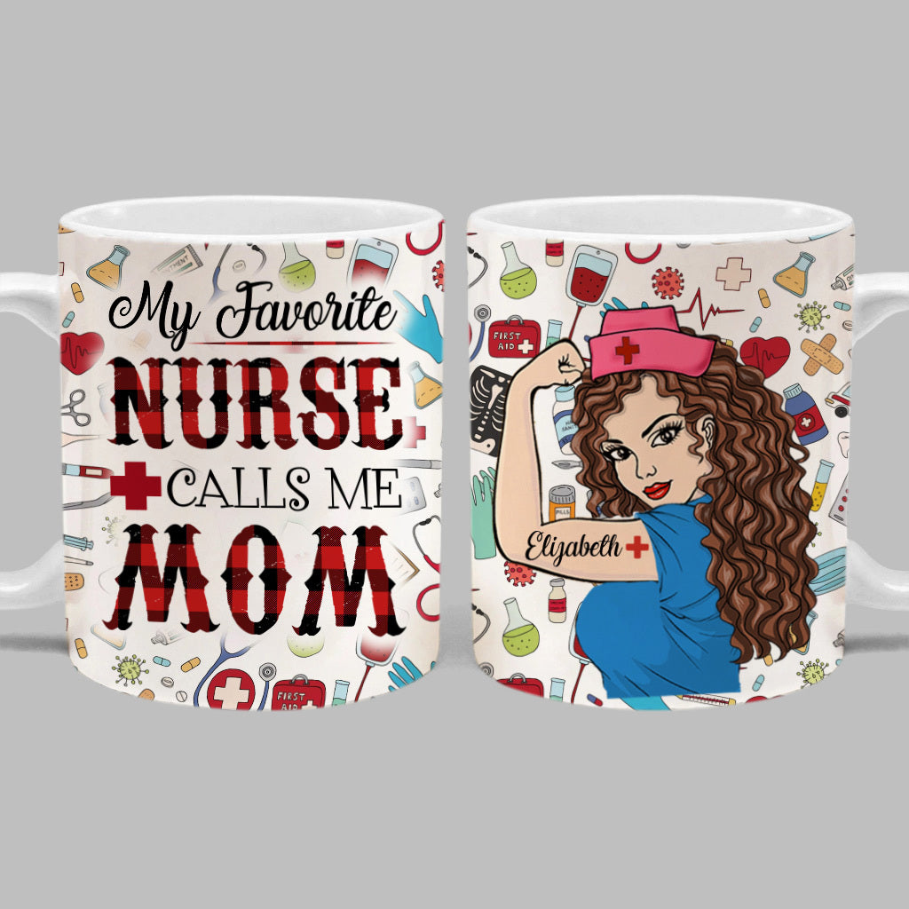 Custom Nurse Mug With Photo And Symbols 20230117TH