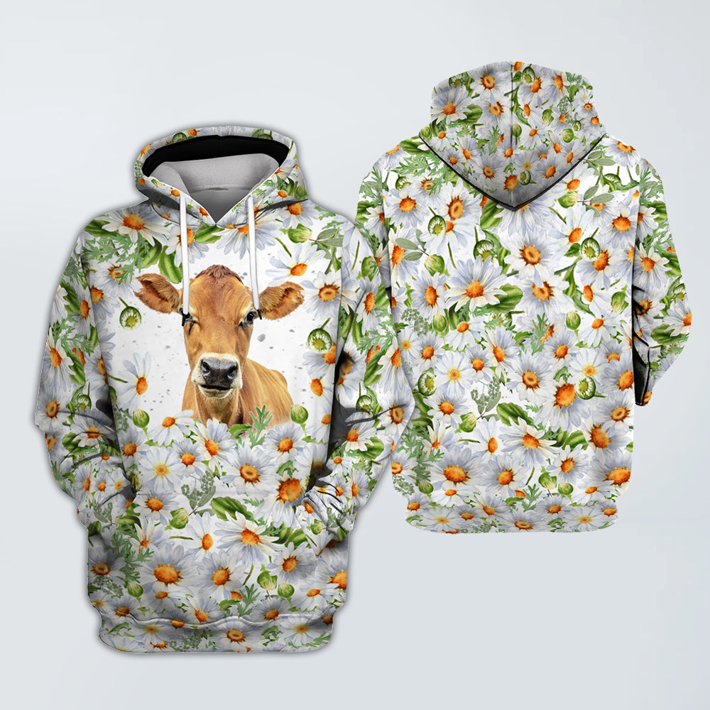 Cow Face Personalized All Over Hoodie TH1121 3