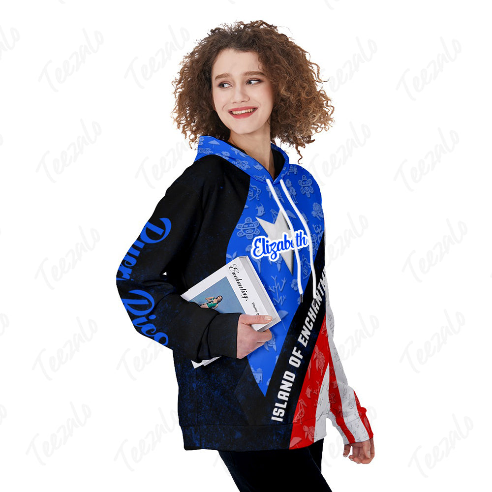 Puerto Rico Flag Island Of Enchantment Custom Your Name Hoodie 3D