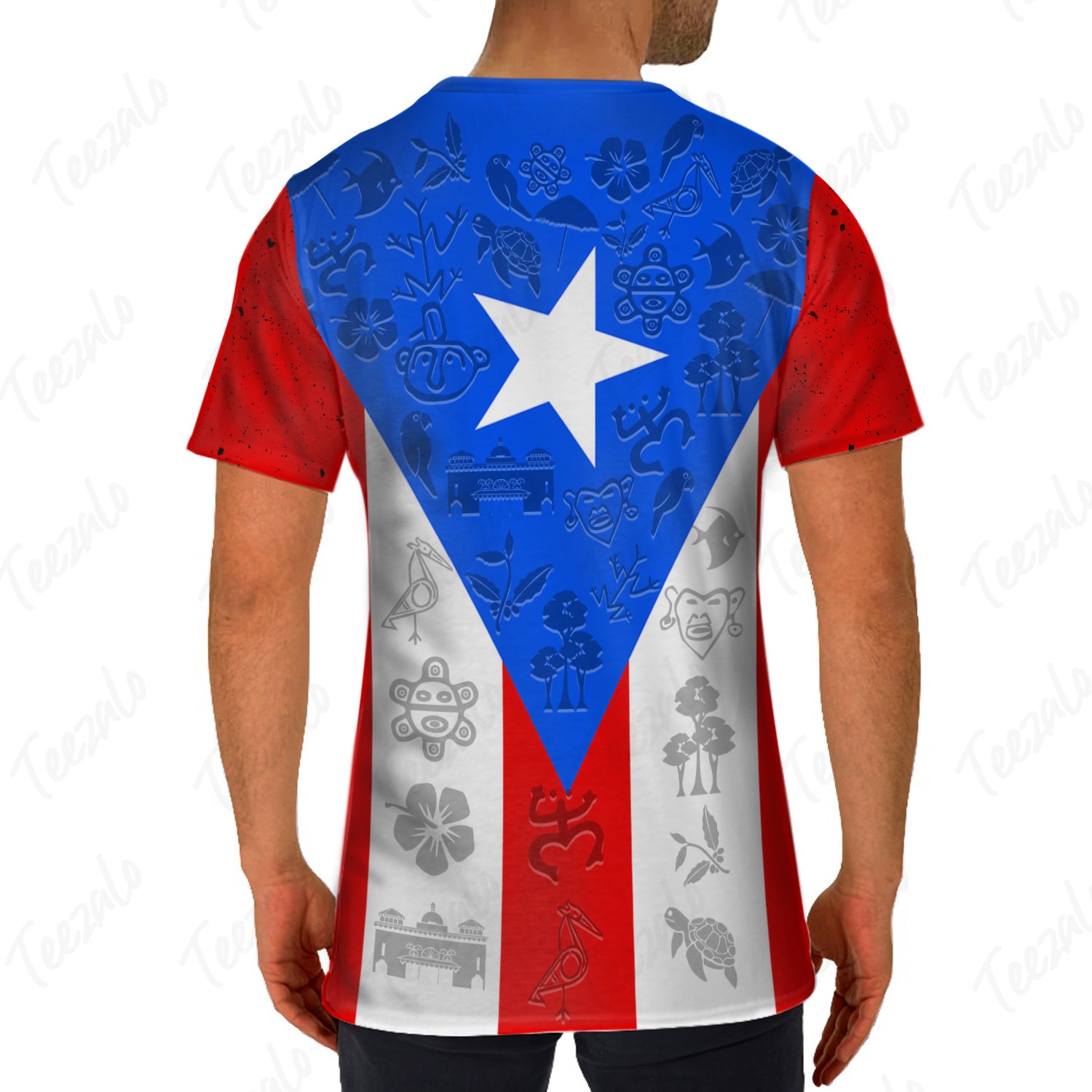 Puerto Rico Flag And Symbol Personalized Shirt With Your Name