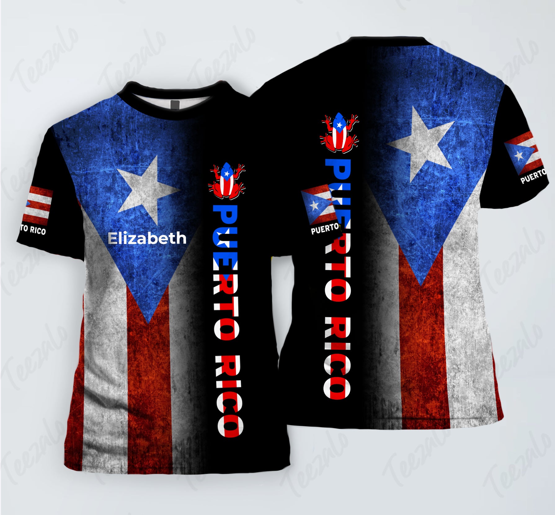Personalized Name Puerto Rico Baseball Team T Shirt 3D Puerto Rico