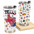 Texas Symbols Color Map Tumbler - Tumbler Born Teezalo