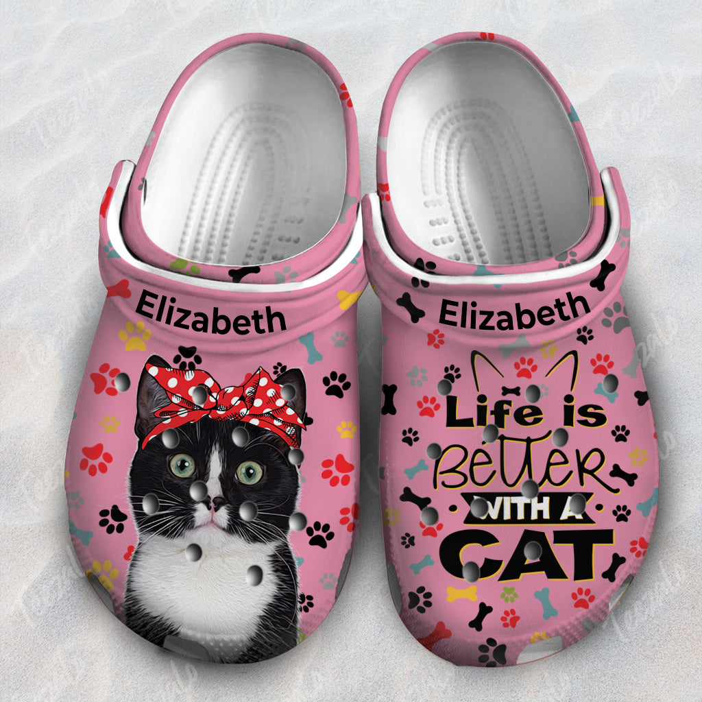 Cat Lovers Personalized Crocs Shoes With Leopard Pattern - CrocsBox