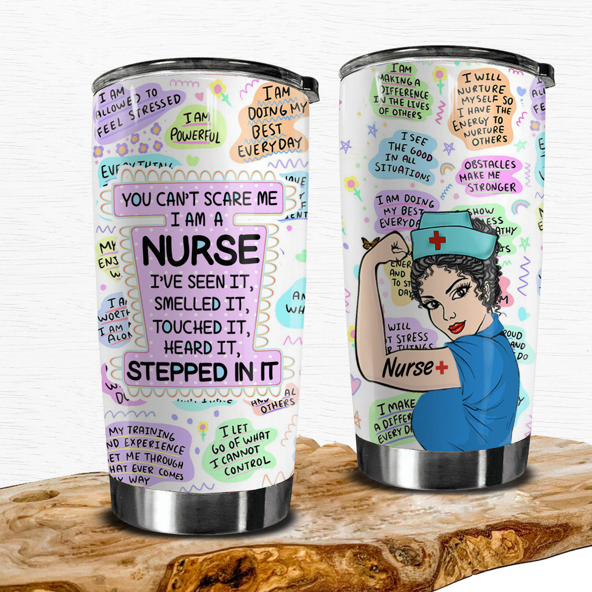 You Can&#39;t Scare Me I&#39;m A Nurse Personalized Tumbler